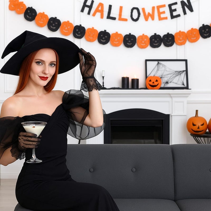 MoHern 6 Pairs Lace Gloves Women Tea Party, Gloves with Elegant Floral Design and Comfortable Fit for Ladies' Wedding Party - Image 5